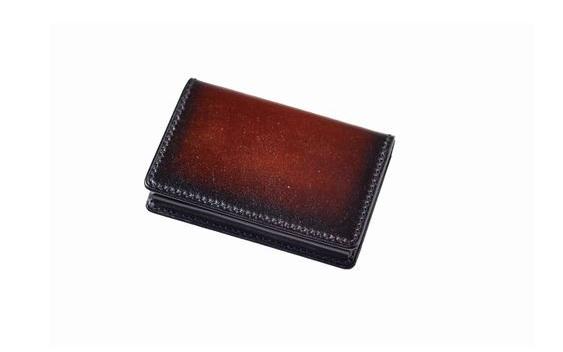 jaCHRO BUSINESS CARD CASE （茶）| カードケース ビジネス 皮 革 漆 育てる 長野県 塩尻市