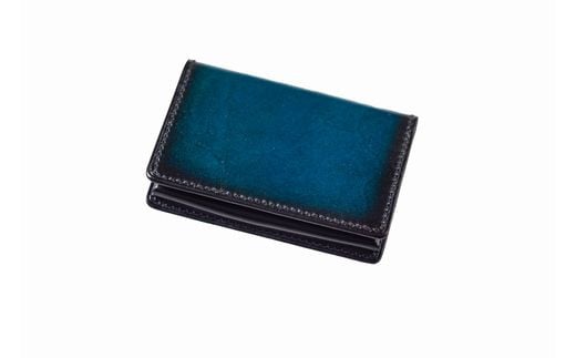jaCHRO BUSINESS CARD CASE （青）| カードケース ビジネス 皮 革 漆 育てる 長野県 塩尻市