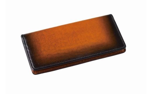 jaCHRO LONG WALLET （黄）｜ 漆 革 皮 財布 長財布 漆塗り 経年経過 味 育てる財布