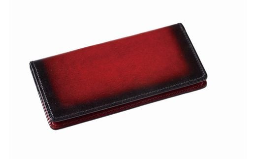 jaCHRO LONG WALLET （赤） ｜漆 革 皮 財布 長財布 漆塗り 経年経過 味 育てる財布