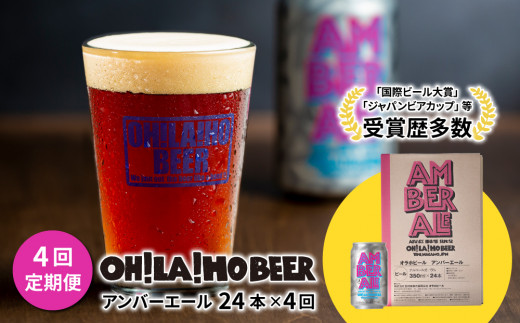 【4回定期便】アンバーエール24本定期便 クラフトビール