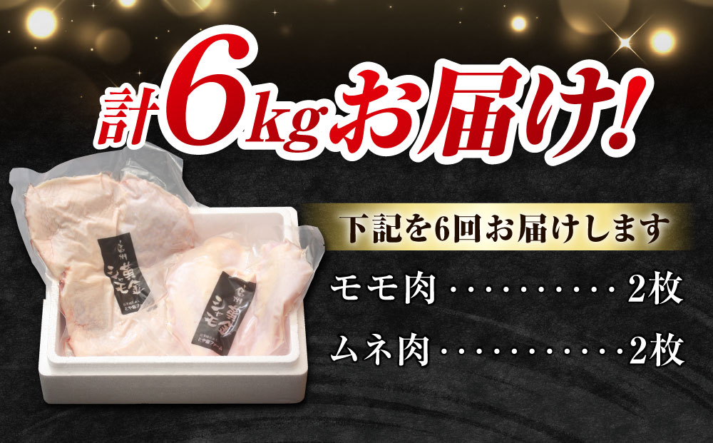 【3回定期便 】信州黄金シャモモモ・ムネ肉セット