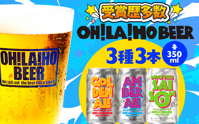 【オラホビール】３種３本セット 飲み比べ | おためし お試し 地ビール クラフトビール 350ml 飲み比べ 長野県 長野 東御市 信州 ギフト プレゼント 常温