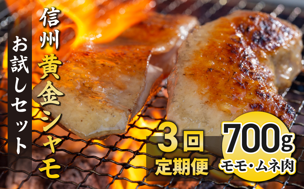 【3回定期便 】信州黄金シャモお試しセット