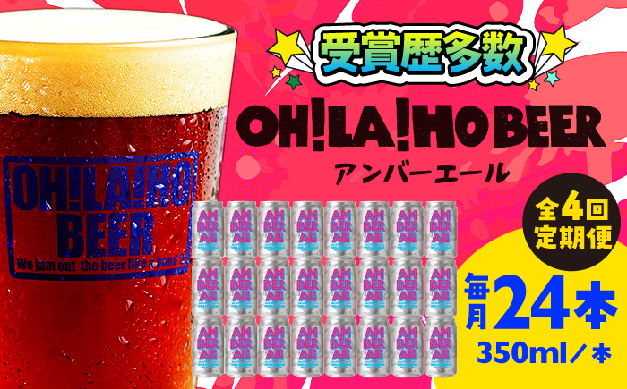 【4回定期便】アンバーエール24本定期便 クラフトビール