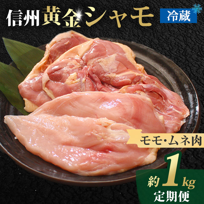 【１２回定期便 】朝びき！信州黄金シャモモモ・ムネ肉セット