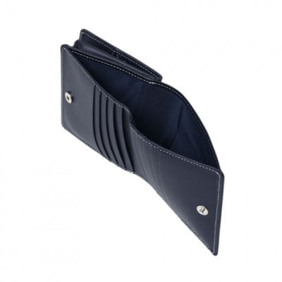 【濱野皮革工藝】本革 折りたたみ財布  グレース ウォレット スペラ(ネイビー)【1538814】