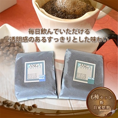 サンガコーヒー〈粉〉100g×6種【1070090】