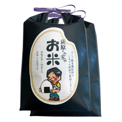 【毎月定期便】荻原くん家のお米　10kg(5kg×2)　白米全3回【4079750】