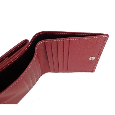 【濱野皮革工藝のグレースウォレットスペラ】使いやすい折りたたみ財布です。(アンティークレッド)【1119354】