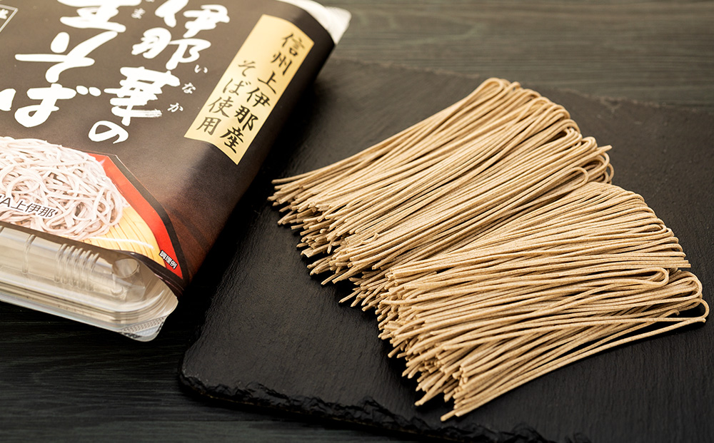 そば 生そば 2パック 100g 3袋 JA上伊那 伊那華の生そば めんつゆ付 蕎麦 半生そば 信州上伊那産そば粉 信濃一号 信濃夏そば 保存料不使用 香り高い風味 のど越しの良さ こだわりのつゆ 風味豊か 信州そば 和食 日本食 麺 麺類 食品 