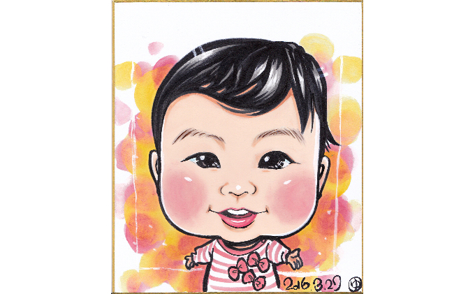 似顔絵色紙（1枚） 絵画 