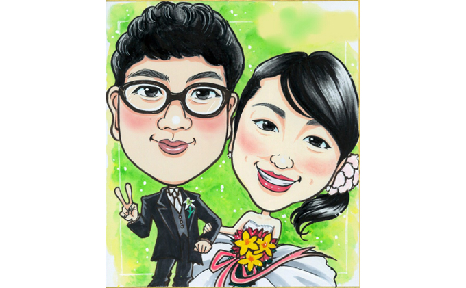 似顔絵ウエルカムボード（1枚に2名様） 絵画 