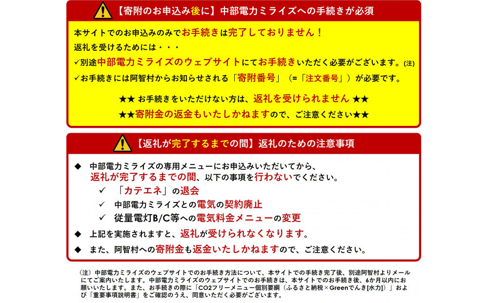 阿智村産CO2フリーでんき 10,000 円コース（注：お申込み前に申込条件を必ずご確認ください）