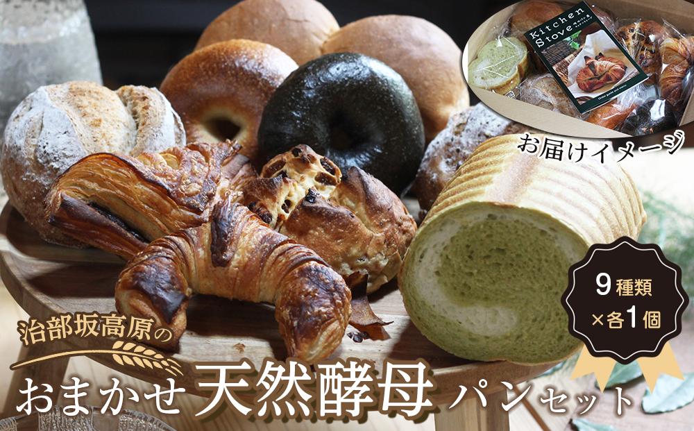治部坂高原のおまかせ天然酵母パンセット（9種類）｜自家製 手作り 天然素材 クロワッサン ベーグル パン チョコパイ 詰め合わせ 長野県 阿智村