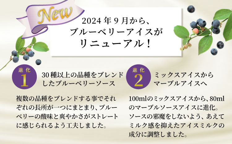 無農薬！皮ごと使用！30品種をブレンドした ブルーベリー アイス(80ml)×8個入り