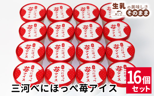 〈即日発送〉マーブルアイスの紅ほっぺいちごアイス 16個入り 80ml  アイスクリーム アイス 苺  紅ほっぺ ストロベリー  根羽村 ネバーランド 12000円