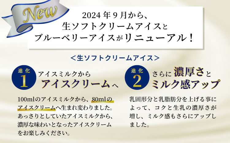 南信州産の生乳を100％使用! 生ソフトクリームアイス & ブルーベリーアイス　(80ml)×16個セット