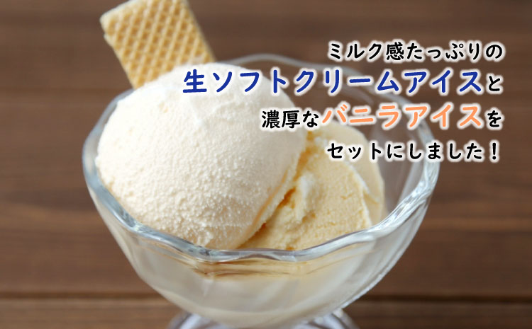 食べ比べ!生ソフトクリームアイス&バニラアイス16個セット　搾りたて生乳使用