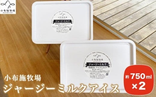 小布施牧場ジャージーミルクアイス 750ml × 2個 ［小布施牧場］アイスミルク アイス スイーツ デザート 菓子 お取り寄せ