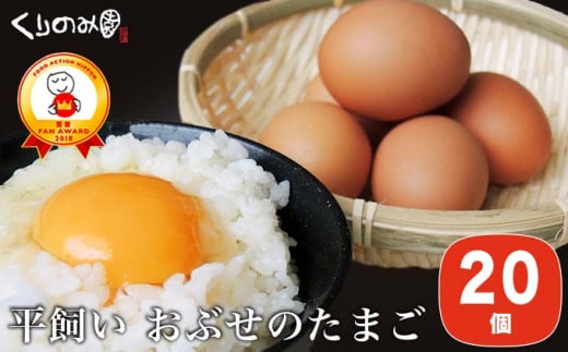 【思いやり型返礼品】 平飼い おぶせのたまご 20個 ［くりのみ園］ 卵 玉子 生卵 鶏卵 長野県産 小布施町産  信州 ［H-59］