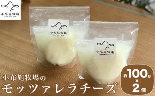 無添加 小布施牧場の搾りたてジャージー牛乳で作ったモッツァレラチーズ 100g × 2個 ［小布施牧場］チーズ モッツァレラ プレゼント 長野 信州 冷蔵便 クール便