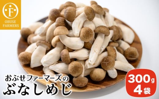 ぶなしめじ 300g × 4袋 ［おぶせファーマーズ］ きのこ キノコ 野菜 鍋 炒め物 長野 信州