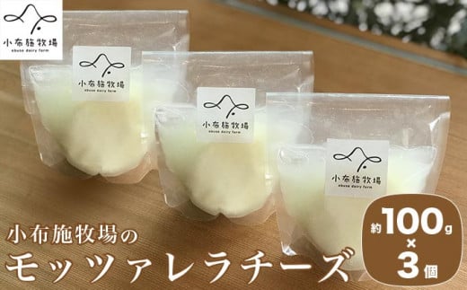無添加 小布施牧場の搾りたてジャージー牛乳で作ったモッツァレラチーズ 100g × 3個 ［小布施牧場］チーズ モッツァレラ おつまみ サラダ 冷蔵便 クール便 プレゼント 長野 信州