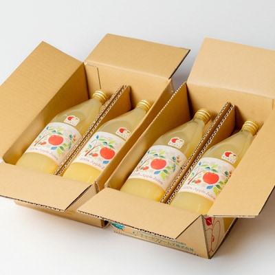 信州産りんごジュース(サンふじ すりおろし)1,000ml×4本【1654588】