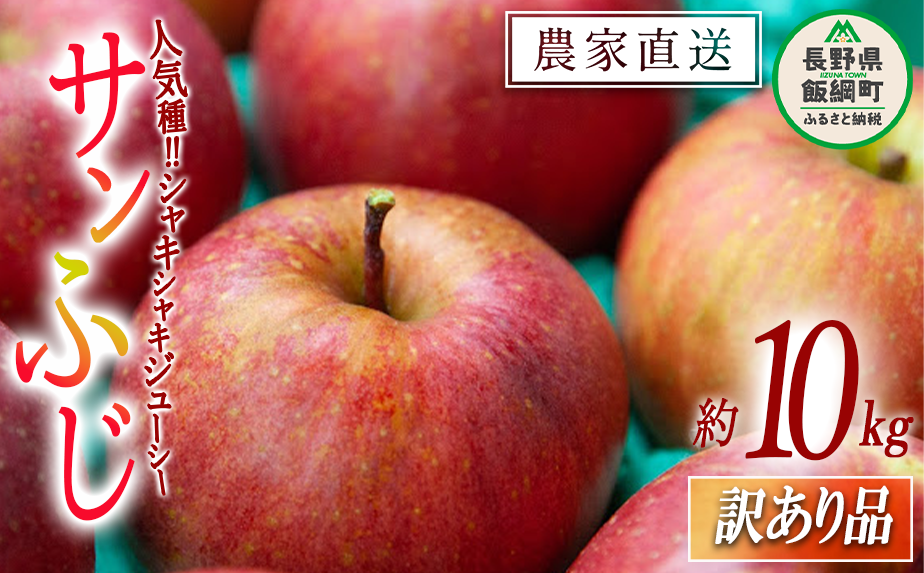 りんご サンふじ 訳あり 10kg 原山農園 沖縄県への配送不可 2023年12月
