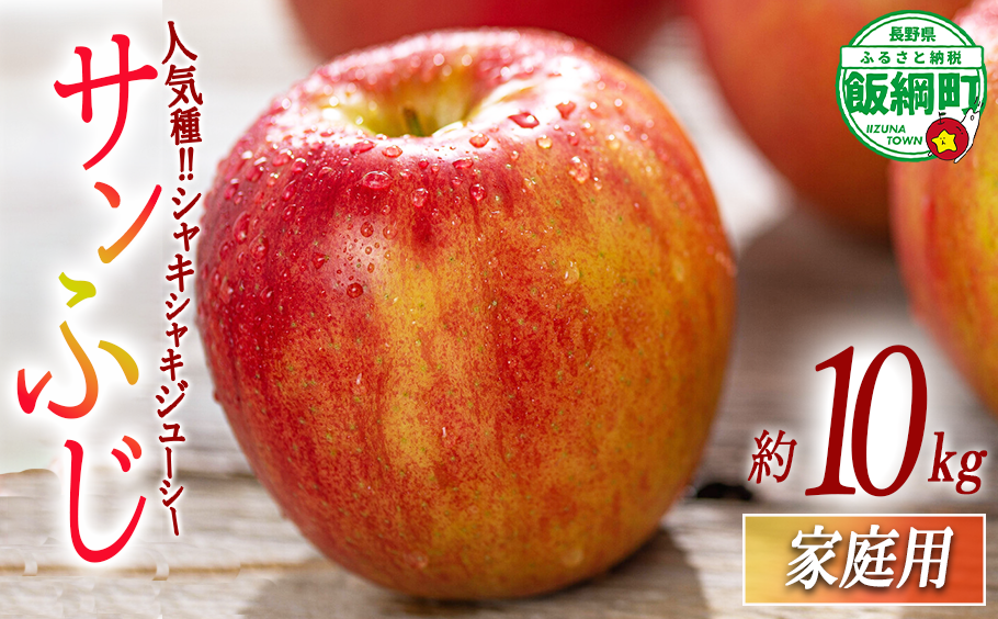 りんご サンふじ 家庭用 10kg 相澤農園 2025年11月中旬頃から2026年2月上旬頃まで順次発送予定 令和7年度収穫分 長野県 飯綱町 [1857]