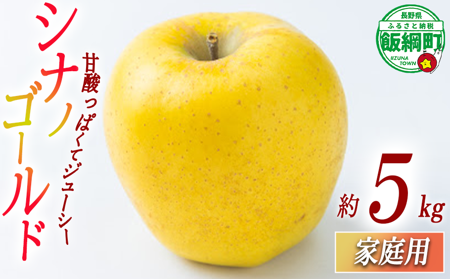 りんご シナノゴールド 5kg 家庭用 ふるさと振興公社  2025年11月上旬から発送予定 長野県 飯綱町 [2021]