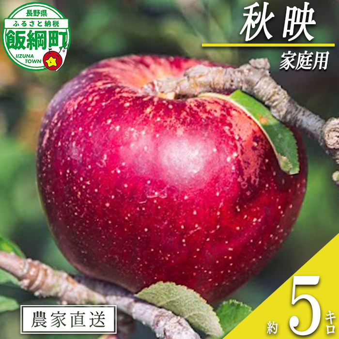 りんご 秋映 家庭用 5kg 信州いいづな 相澤農園株式会社 沖縄県への配送不可 2026年9月下旬頃から2026年10月中旬頃まで順次発送予定 令和8年度収穫分 長野県 飯綱町 [1851]