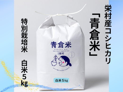 《令和７年産》長野県栄村産コシヒカリ「青倉米」特別栽培米白米５kg