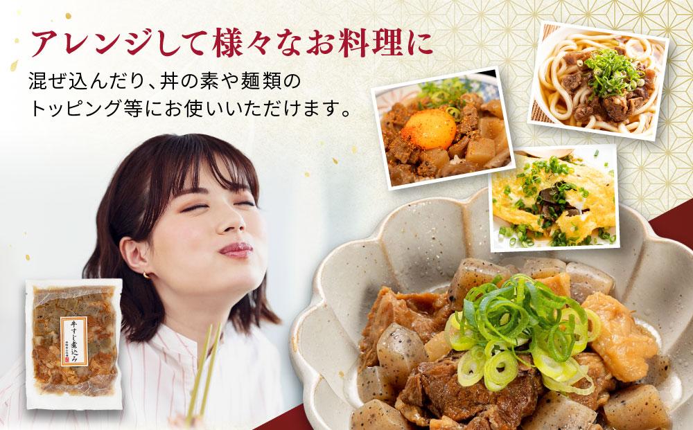 国産 牛すじ煮込み 5食 | 化学調味料無添加 無添加 加工品 手軽 お手軽 おつまみ おかず 丼 個包装 レンジ 湯せん 惣菜 飛騨高山牧場 HG009