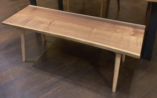 【高島屋選定品】耳付ベンチ | ベンチ ダイニングベンチ 幅120cm リビング ダイニングチェア 椅子 無垢材 天然木 ブラックウォルナット レッドオーク チェア  長椅子 腰掛け 雉子舎 ATKJ041