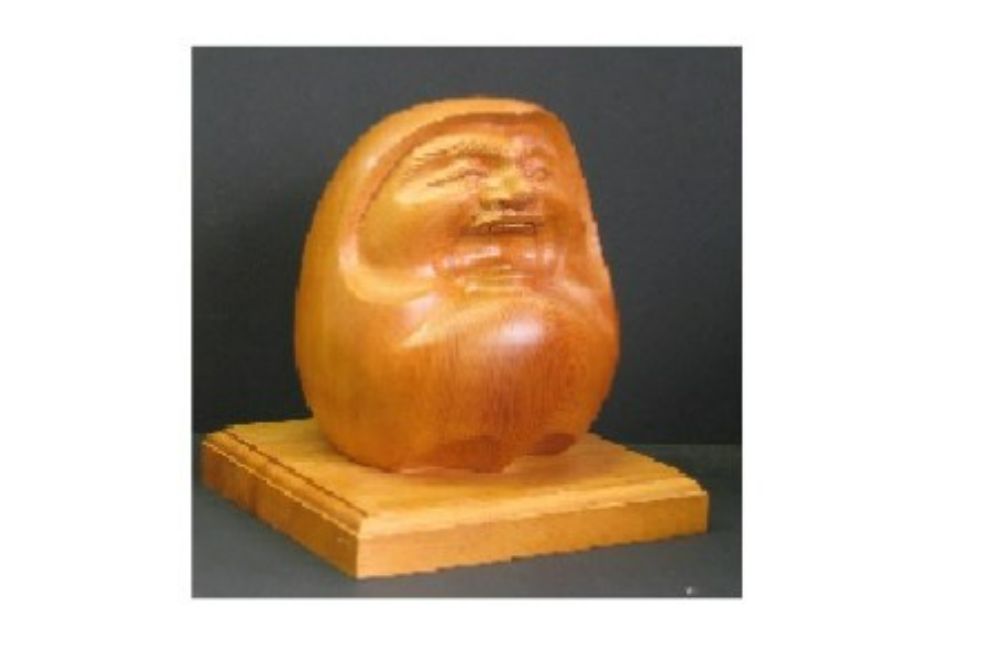 【数量限定】飛騨一位一刀彫 福だるま（大） 飛騨高山 伝統工芸品 吉野彫刻所 f132