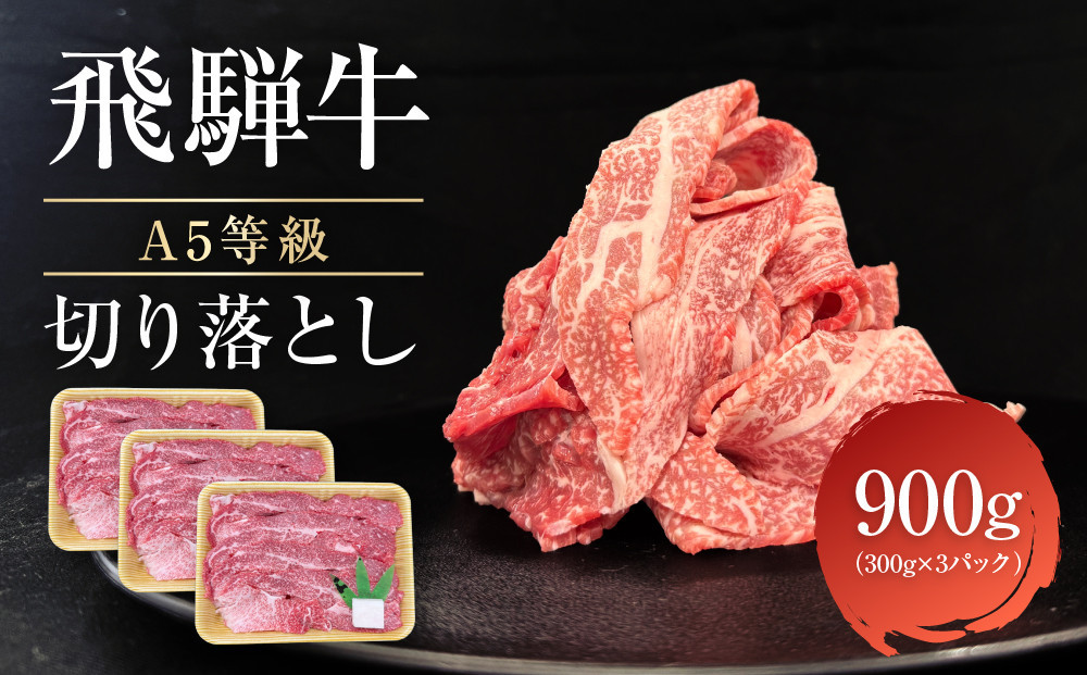 【6月発送】飛騨牛 A5等級 切り落とし 900g（300g×3パック） | 小間切れ A5ランク A5 5等級 肉 黒毛和牛 ブランド牛 発送時期が選べる 飛騨高山 ながせ食品 FH026VC06