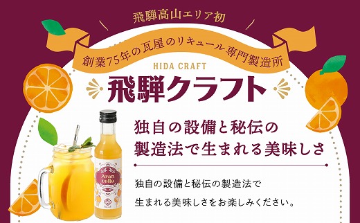 飛騨クラフト アランチェッロ 180ml 1本 有限会社森瓦店 MM007