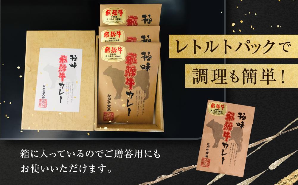 【12月発送】A5等級飛騨牛 カレー 3食セット | 肉 レトルト 人気 飛騨高山 ながせ食品 FH006VC12