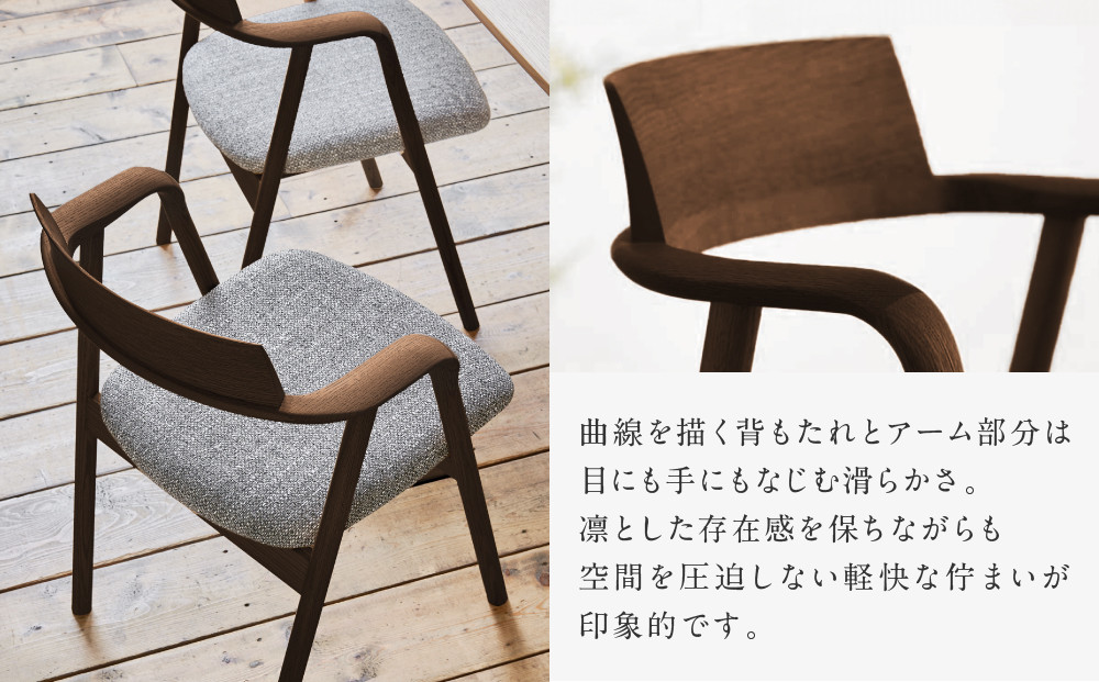 【shirakawa】ANDRE ダイニングチェア S-BW108A／ひじ付 | 飛騨の家具 家具 インテリア 椅子 チェア おしゃれ 株式会社シラカワ FY058