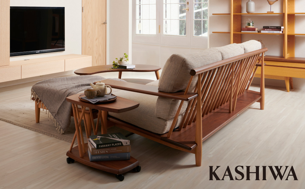 【KASHIWA】CIVIL (シビル) プチテーブル　キャスターテーブル サイドテーブル 木製　 リビング ナイトテーブル 飛騨の家具 TR4116