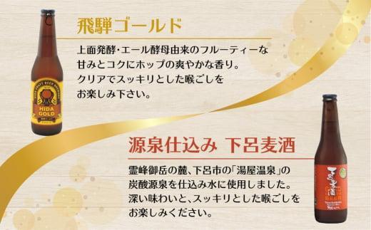 飛騨の地ビール 飲み比べ 8本セット（4種×各2本 ホワイト/ブラック/ゴールド/下呂麦酒）| ビール 地ビール クラフトビール 麦酒 エール ライトエール ダークラガー ラガー 飛騨高山 地ビール飛騨 HM023VC13