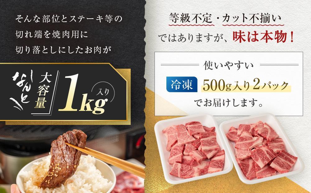 【12月配送】訳あり 飛騨牛焼肉用切り落とし たっぷり1kg （不揃い・大容量）| 飛騨牛 肉 おいしい 飛騨高山 切り落とし 小分け BBQ 正月 肉の匠家 BV027VC12