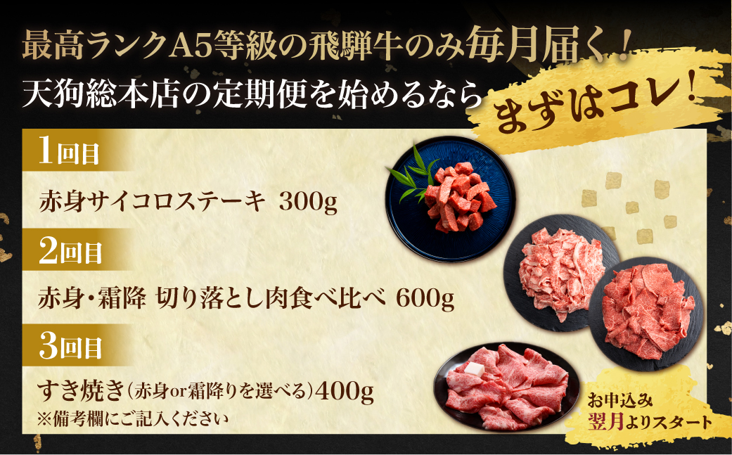 ふるさと納税 瑞穂市 2023年6月発送開始『定期便』A5等級飛騨牛