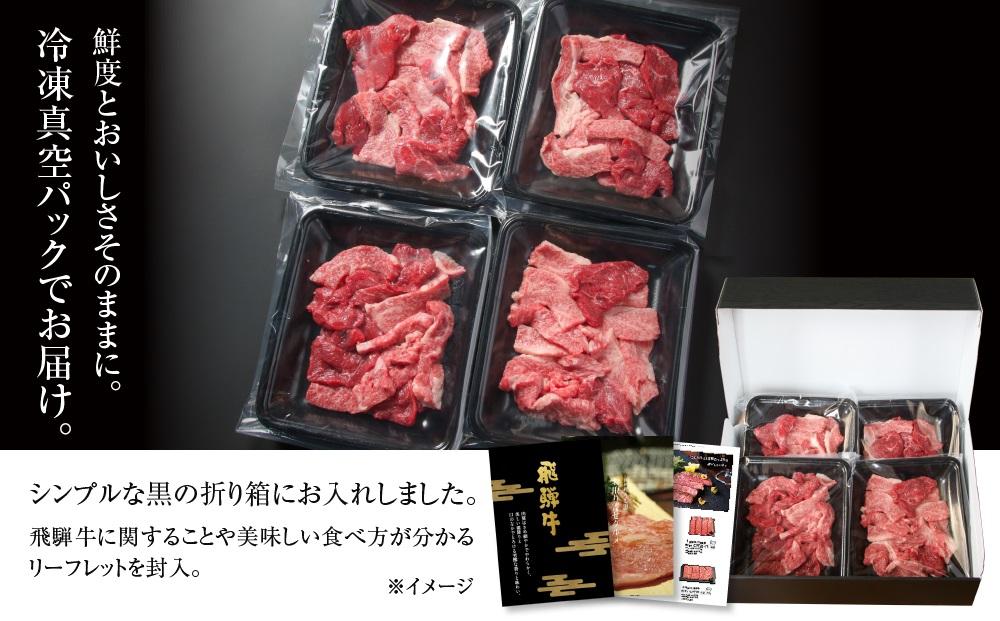 訳あり 飛騨牛 焼肉 切落とし 600g（150g×4パック） 冷凍真空パック | 肉 お肉 焼肉 焼き肉 やきにく 黒毛和牛 和牛 個包装 小分け 人気 おすすめ 牛肉 ギフト お取り寄せ【飛騨高山ミート MZ014】