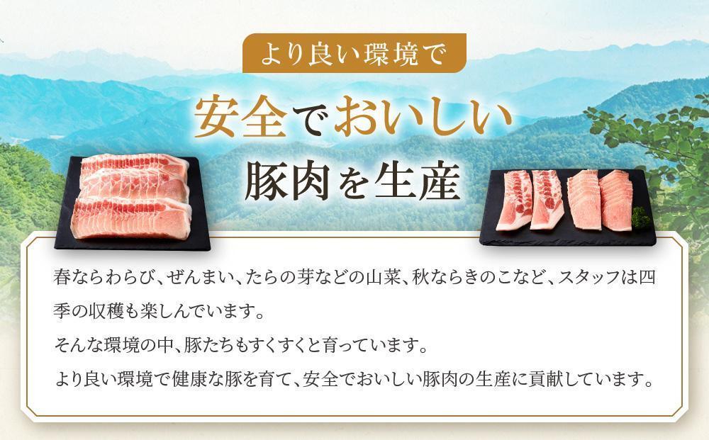 飛騨豚 焼肉・しゃぶしゃぶセット 合計1kg｜ロース 大容量 たっぷり 肉 セット 食べ比べ BBQ 鍋 豚肉 高山米穀協業組合 FA010VC13