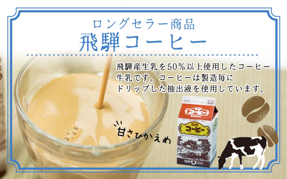 ヨーグルト　バラエティ　コーヒー牛乳　牛乳　　熨斗対応　のし対応　熨斗　のし　飛騨産　飛騨高山　HACCP　 TR3123 