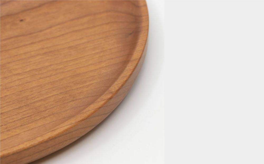 TaKuMi Craft カフェプレート チェリー 木製 無垢材 天然木 ウッドプレート 皿 お皿 キッチン用品 カフェ プレート ランチ プレート 飛騨高山 匠館 c120