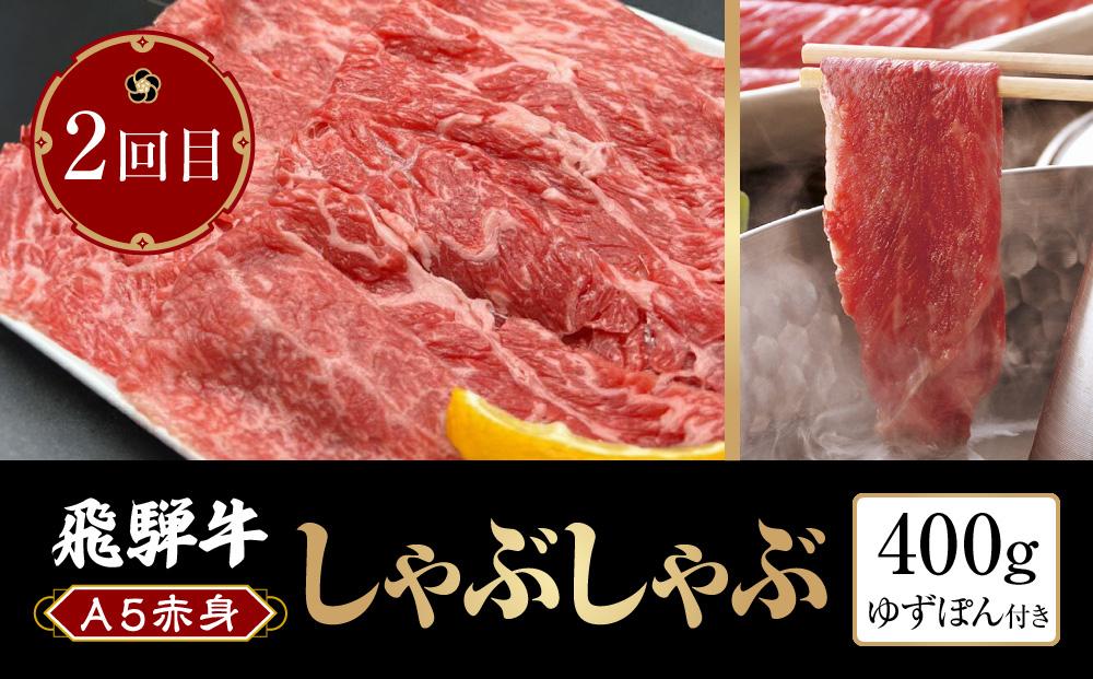 飛騨牛 A5 赤身 定期便 全3回 1.2kg（すき焼き しゃぶしゃぶ 焼肉） HF101　